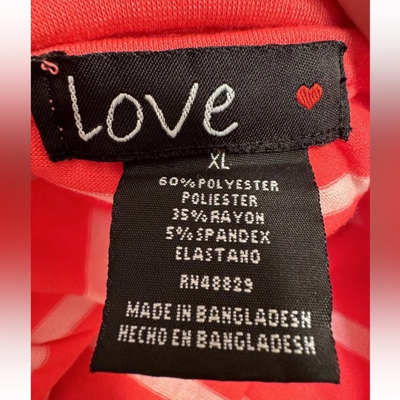 love women’s red/orange stretch striped sleeveless dress size xl. - Picture 8 of 9